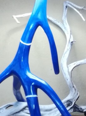 zoom pé de candeeiro Alien azul ftalocianina