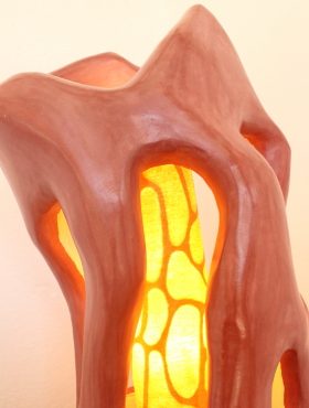 Zoom1 lamp organic cork red