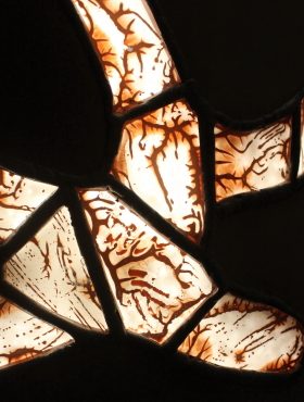 zoom vitraux lampe girafe éclairée