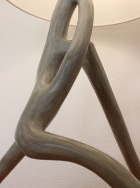 Zoom3 lamp Omega green lime ocher with lampshade white