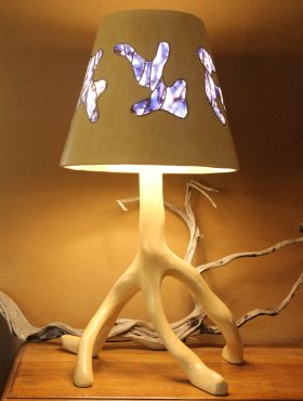 lamp dromedary light ocre lampshade tadelakt stained glass windows