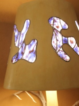 zoom candeeiro dromedário ocre claro abajur tadelakt vitrais