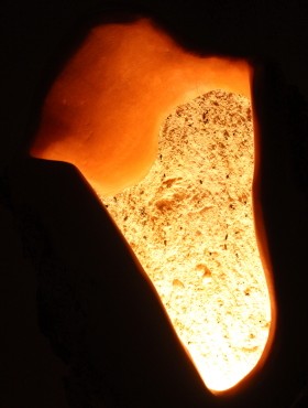 lamp trunk cork oak floor stucco lime ocher orange stained glass