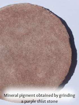 sample lime stucco pigment lacquer vegetable