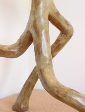 lampe pisolito pigment marron champignon pisolithe vitraux abat jour conique stuc chaux tadelakt