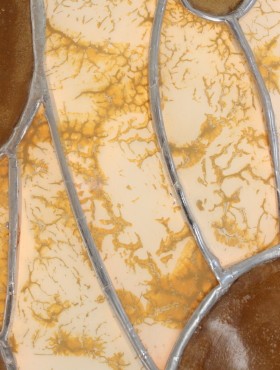 lampe pisolito pigment marron champignon pisolithe vitraux abat jour conique stuc chaux tadelakt