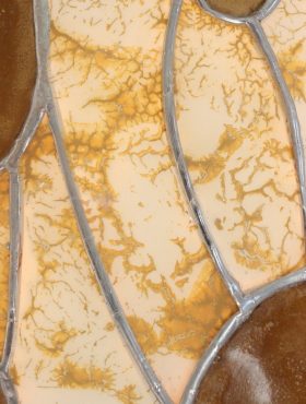 pisolito lamp brown pigment pisolite mushroom stained glass conical lampshade stucco lime tadelakt